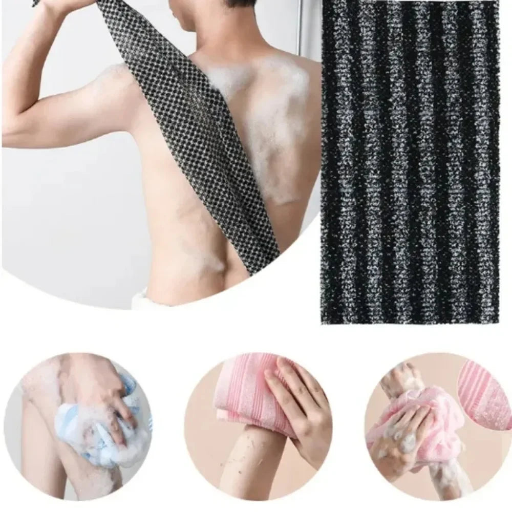 Japanese Spa Quality Rubbing Washcloth Bath Nylon Towel Brush for Back Towels