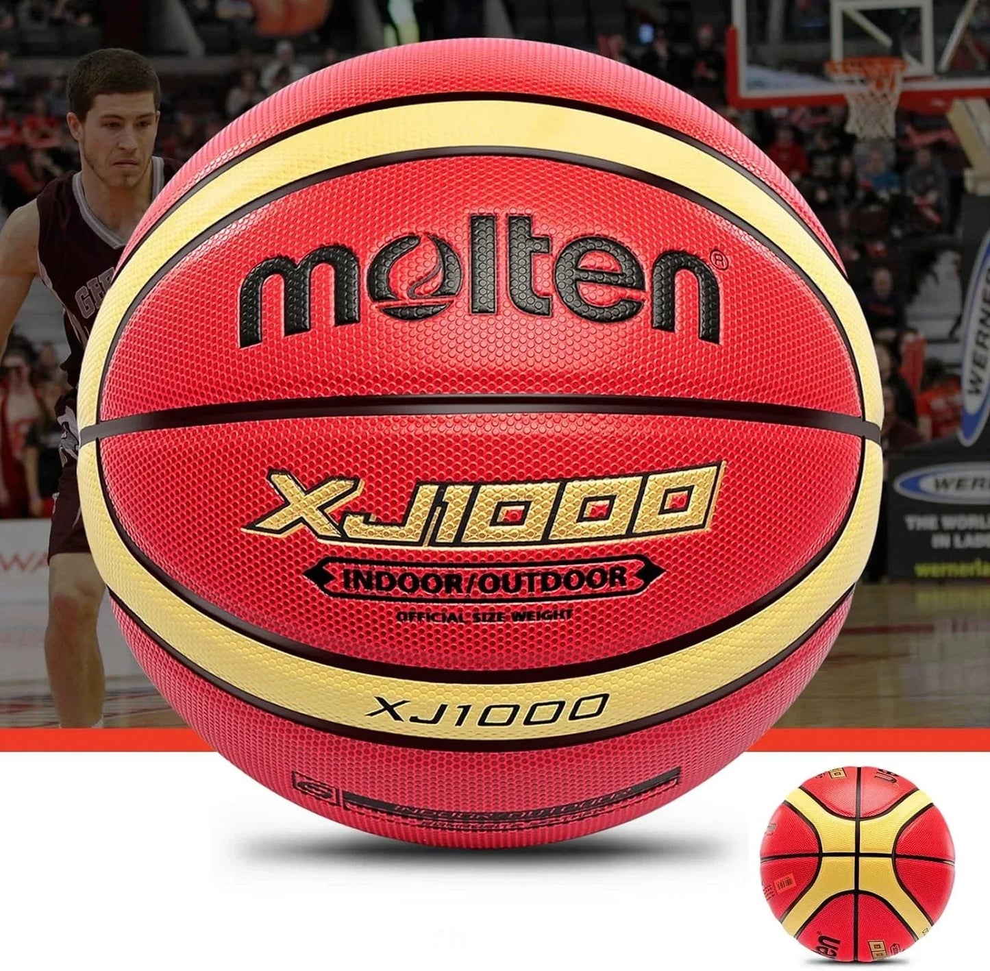 Molten PU Basketball Official Game Ball in Sizes 5, 6, and 7