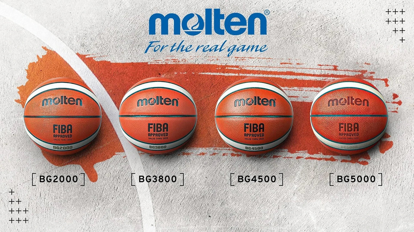 Molten PU Basketball Official Game Ball in Sizes 5, 6, and 7