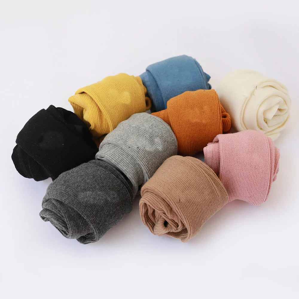 Baby Girl Boy Stocking 0-24M Infant Toddler Knit Tights Newborn Suspender Tights Pantyhose Solid High Waist Overall Legging