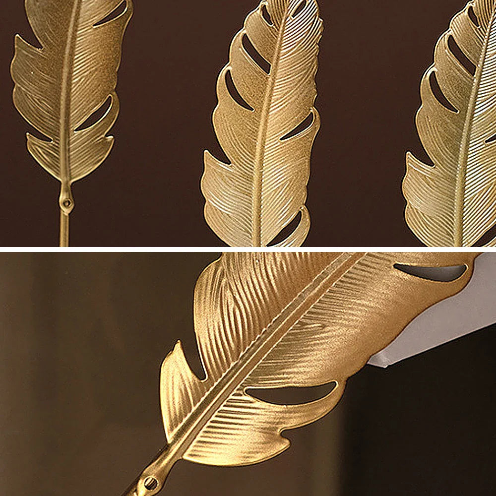 Nordic Gold Ginkgo Leaf Crafts Leaves Sculpture. Elegant Home Decor