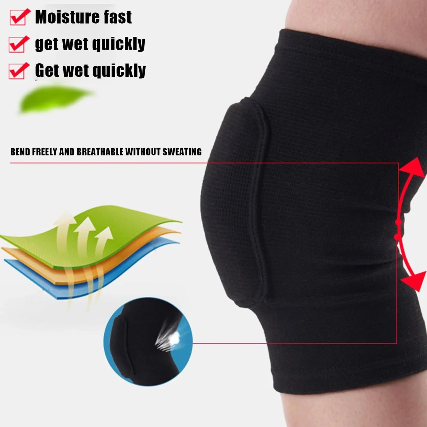 2pcs Sports Compression Knee Pads Elastic Knee Protector. Support Where You Need It