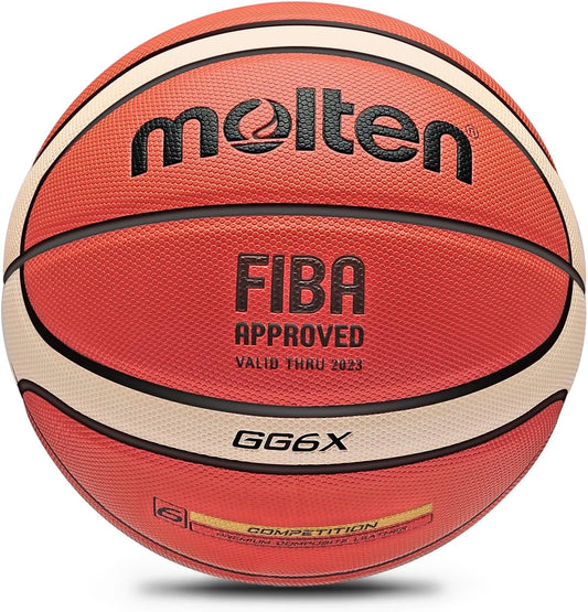 Molten PU Basketball Official Game Ball in Sizes 5, 6, and 7