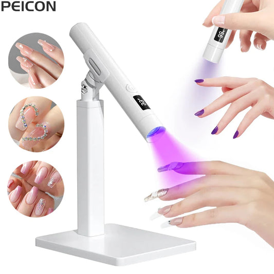 UV LED Nail Lamp Mini UV Nail Lamp for Manicure Portable Nail Dryer, Fast-Dry Portable Lamp-Salon Results at Home