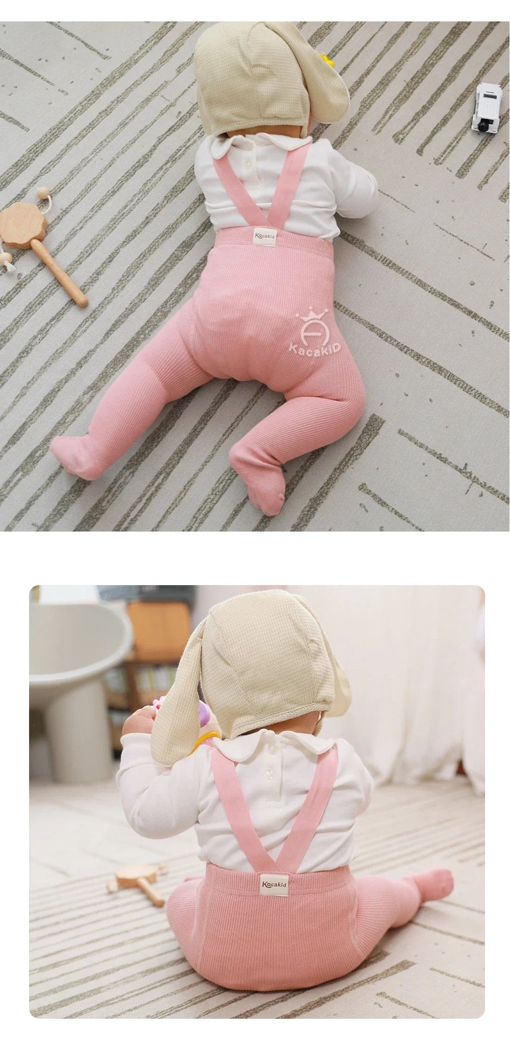 Baby Girl Boy Stocking 0-24M Infant Toddler Knit Tights Newborn Suspender Tights Pantyhose Solid High Waist Overall Legging