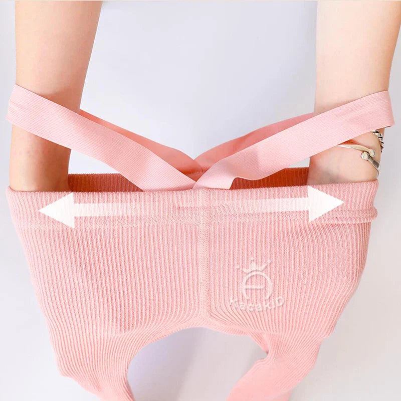 Baby Girl Boy Stocking 0-24M Infant Toddler Knit Tights Newborn Suspender Tights Pantyhose Solid High Waist Overall Legging