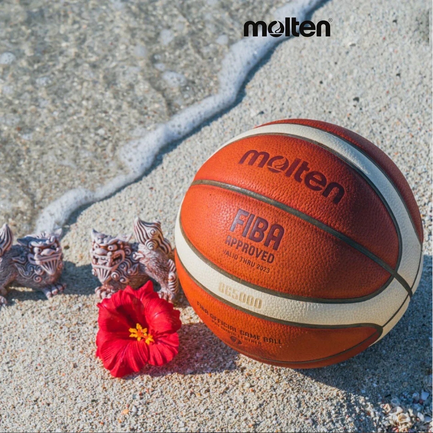 Molten PU Basketball Official Game Ball in Sizes 5, 6, and 7