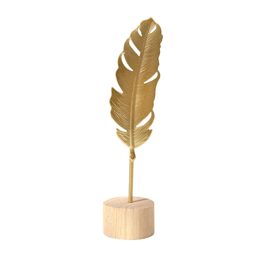 Nordic Gold Ginkgo Leaf Crafts Leaves Sculpture. Elegant Home Decor