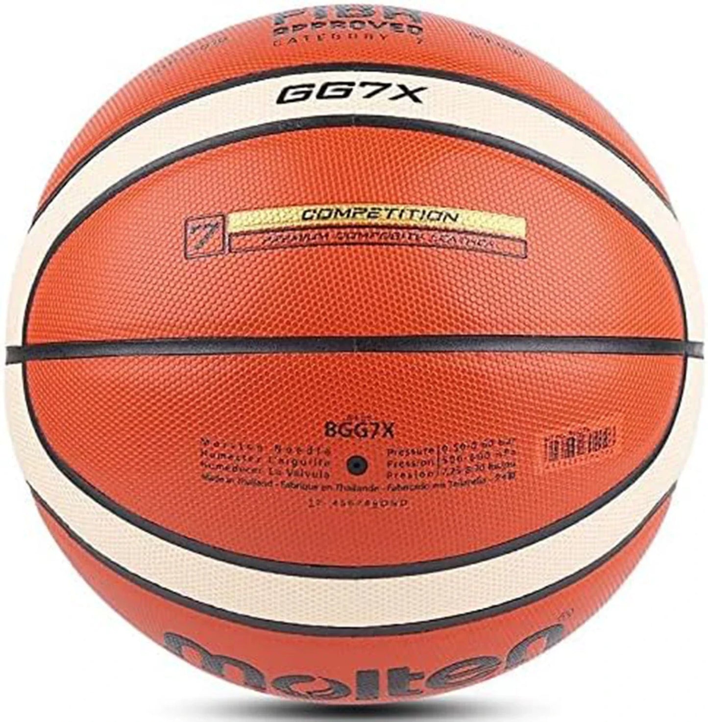 Molten PU Basketball Official Game Ball in Sizes 5, 6, and 7