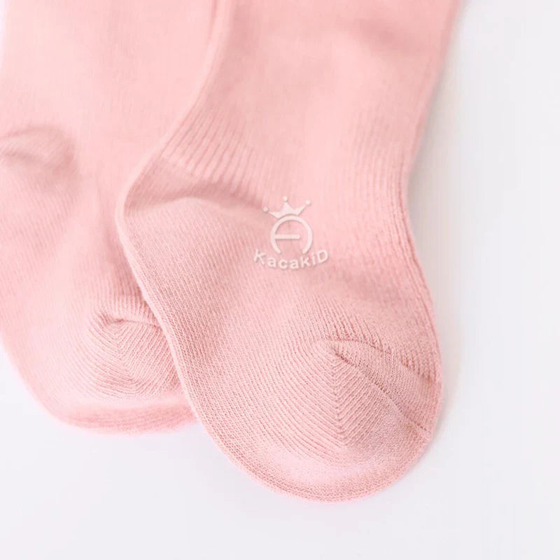 Baby Girl Boy Stocking 0-24M Infant Toddler Knit Tights Newborn Suspender Tights Pantyhose Solid High Waist Overall Legging