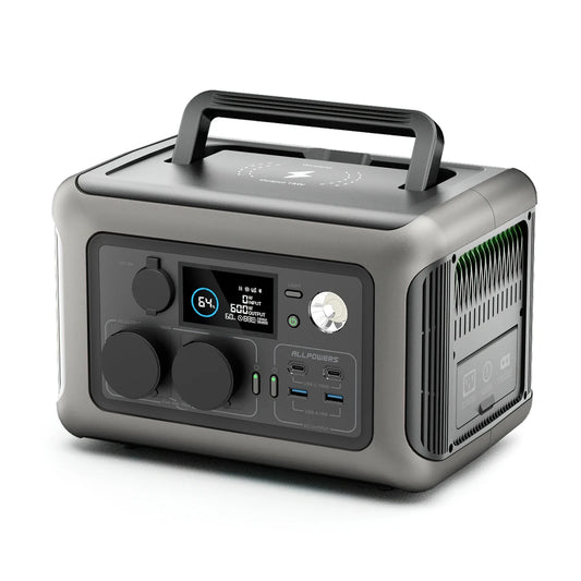 ALL POWERS Portable Power Station R600, 299Wh LiFeP04 Battery with 2x 600W (1200W Surge)