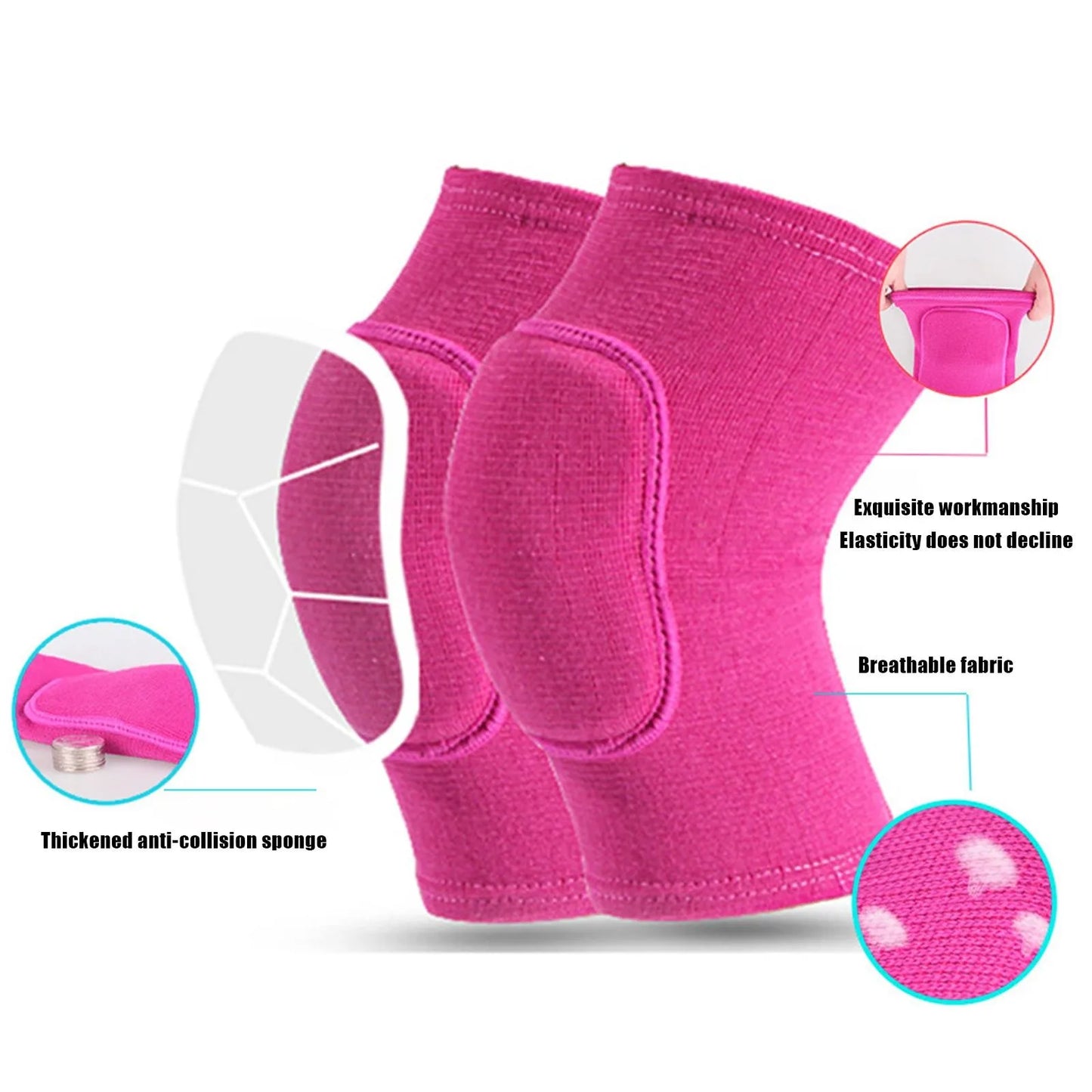 2pcs Sports Compression Knee Pads Elastic Knee Protector. Support Where You Need It